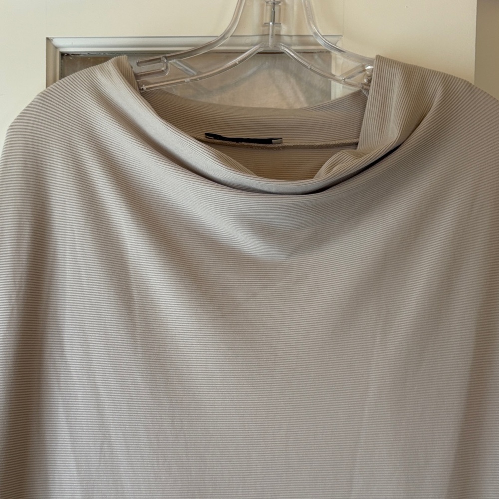 NWT Dex 2X Elegant Beige Women’s ribbed top blouse Made in USA